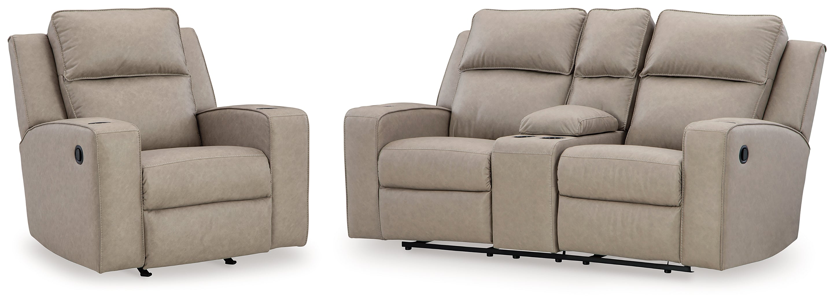 Best Deals Furniture - Ashley Furniture - Lavenhorne Reclining Loveseat and Recliner - Reclining Loveseat and Recliner - 63307U3