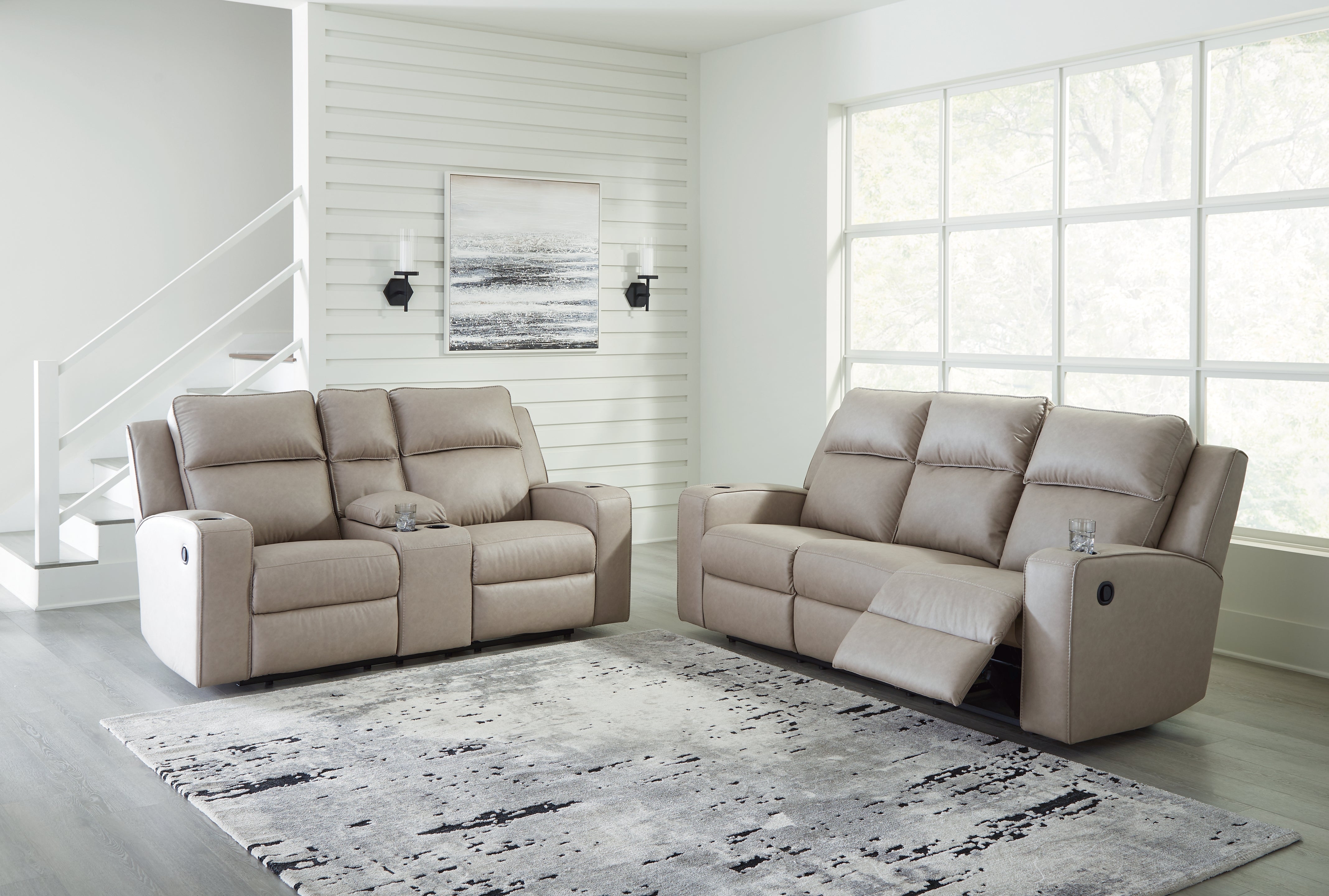 Best Deals Furniture - Ashley Furniture - Lavenhorne Reclining Sofa and Loveseat - Reclining Sofa and Loveseat - 63307U1
