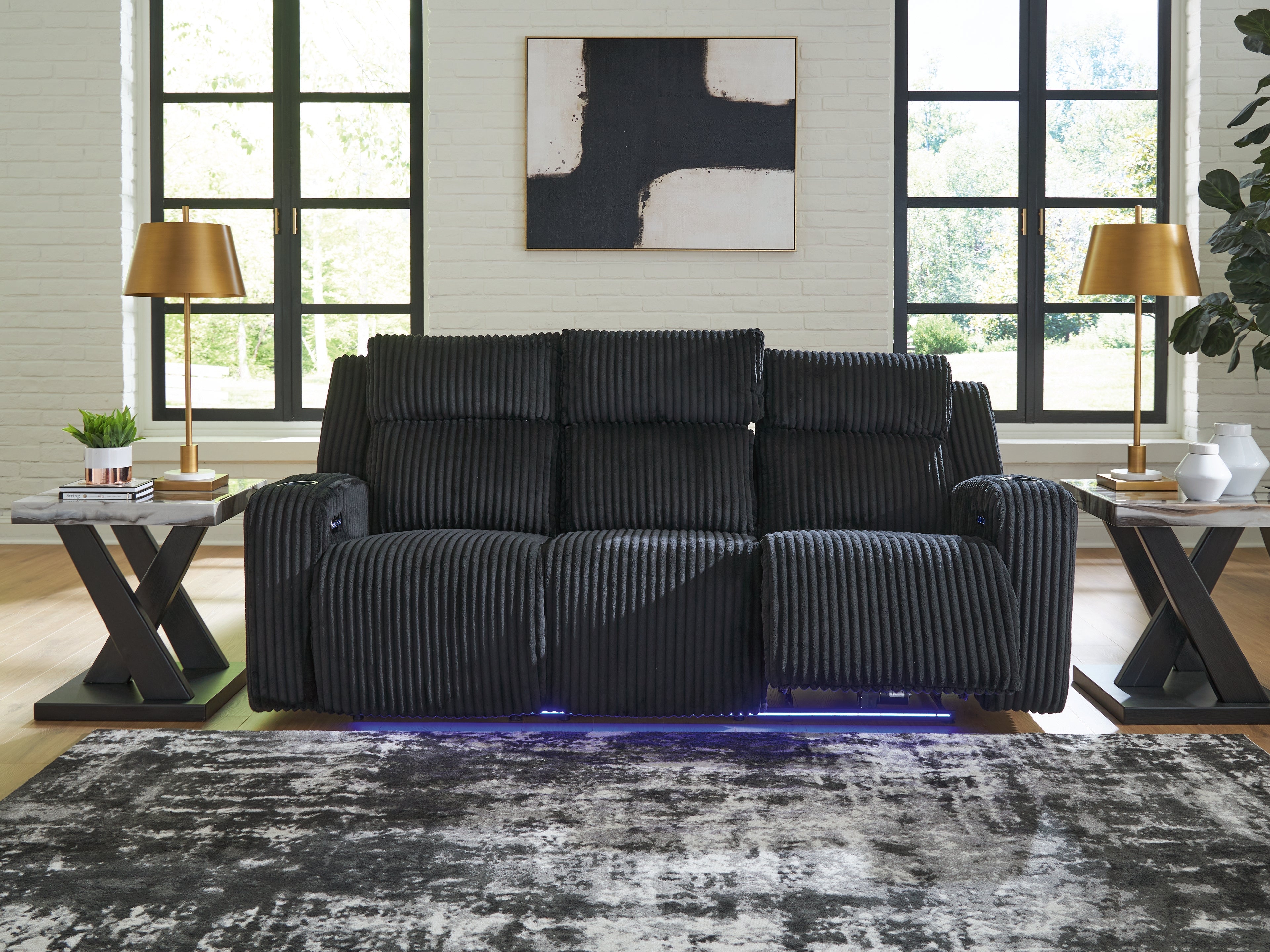 Best Deals Furniture - Ashley Furniture - Forest Lake Power Reclining Sofa - PWR REC Sofa with ADJ Headrest - PC6420215