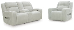 Best Deals Furniture - Ashley Furniture - Forest Lake Power Reclining Loveseat and Power Recliner - Power Reclining Loveseat and Power Recliner - PC64203U1