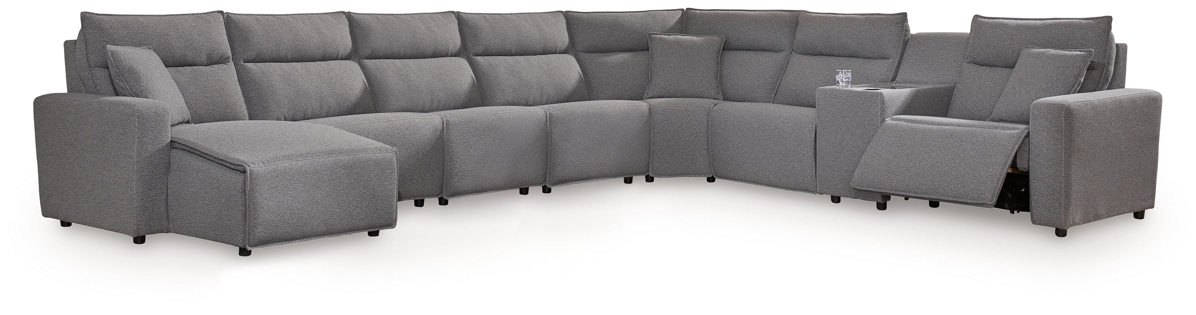 Best Deals Furniture - Ashley Furniture - Modmax II 8-Piece Power Reclining Sectional with Console - 8-Piece Power Reclining Sectional with Console - 65906S47
