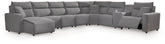 Best Deals Furniture - Ashley Furniture - Modmax II 8-Piece Power Reclining Sectional with Console - 8-Piece Power Reclining Sectional with Console - 65906S47