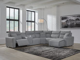 Best Deals Furniture - Ashley Furniture - ModMax II 6-Piece Power Reclining Sectional with Chaise - 6-Piece Power Reclining Sectional with Chaise - 65906S6