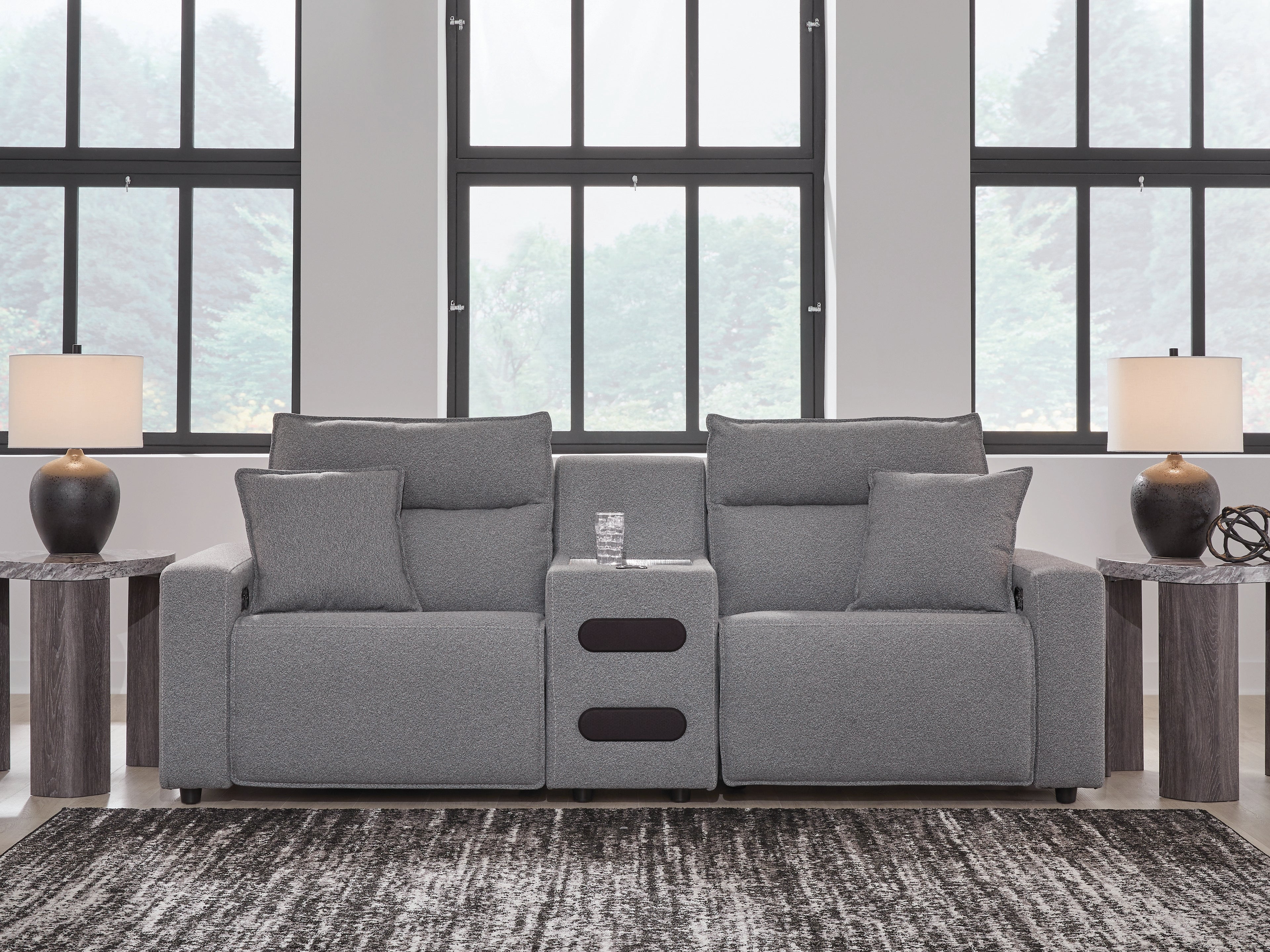 Best Deals Furniture - Ashley Furniture - Modmax II 3-Piece Power Reclining Sectional with Audio Console - 3-Piece Power Reclining Sectional with Audio Console - 65906S2