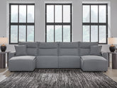 Best Deals Furniture - Ashley Furniture - ModMax II 4-Piece Power Reclining Sectional with Chaise - 4-Piece Power Reclining Sectional with Chaise - 65906S11