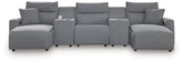 Best Deals Furniture - Ashley Furniture - ModMax II 5-Piece Power Reclining Sectional with Chaise - 5-Piece Power Reclining Sectional with Chaise - 65906S16