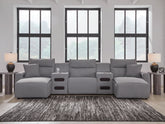 Best Deals Furniture - Ashley Furniture - Modmax II 5-Piece Power Reclining Sectional with Chaise and Audio Consoles - 5-Piece Power Reclining Sectional with Chaise and Audio Consoles - 65906S15