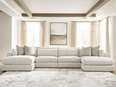 Best Deals Furniture - Ashley Furniture - Ashbourne Estate 4-Piece Double Chaise Sectional - RAF 4-Piece Double Chaise Sectional - PC66004S9