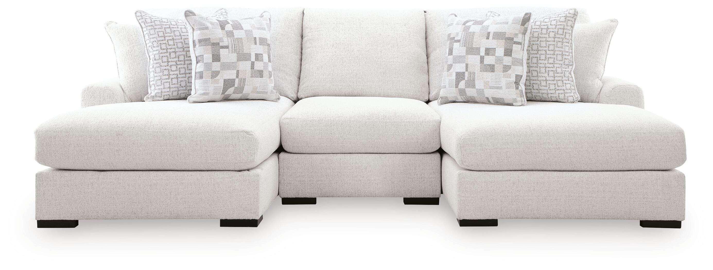 Best Deals Furniture - Ashley Furniture - Misty-Lakes 3-Piece Double Chaise Sectional - RAF 3-Piece Double Chaise Sectional - PC66906S7