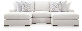 Best Deals Furniture - Ashley Furniture - Misty-Lakes 3-Piece Double Chaise Sectional - RAF 3-Piece Double Chaise Sectional - PC66906S7