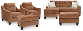 Best Deals Furniture - Ashley Furniture - Amity Bay Sofa Chaise Sleeper, 2 Chairs and 2 Ottomans - Sofa Chaise Sleeper, 2 Chairs and 2 Ottomans - 67204U4