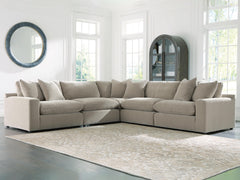 Best Deals Furniture - Ashley Furniture - Maxton Heights 5-Piece Sectional - RAF 5-Piece Sectional / Pebble - 67808S4