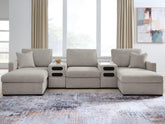 Best Deals Furniture - Ashley Furniture - ModMax Luxe 5-Piece Double Chaise Sectional with Audio Consoles - RAF 5-Piece Double Chaise Sectional with Audio Consoles - 68605S43