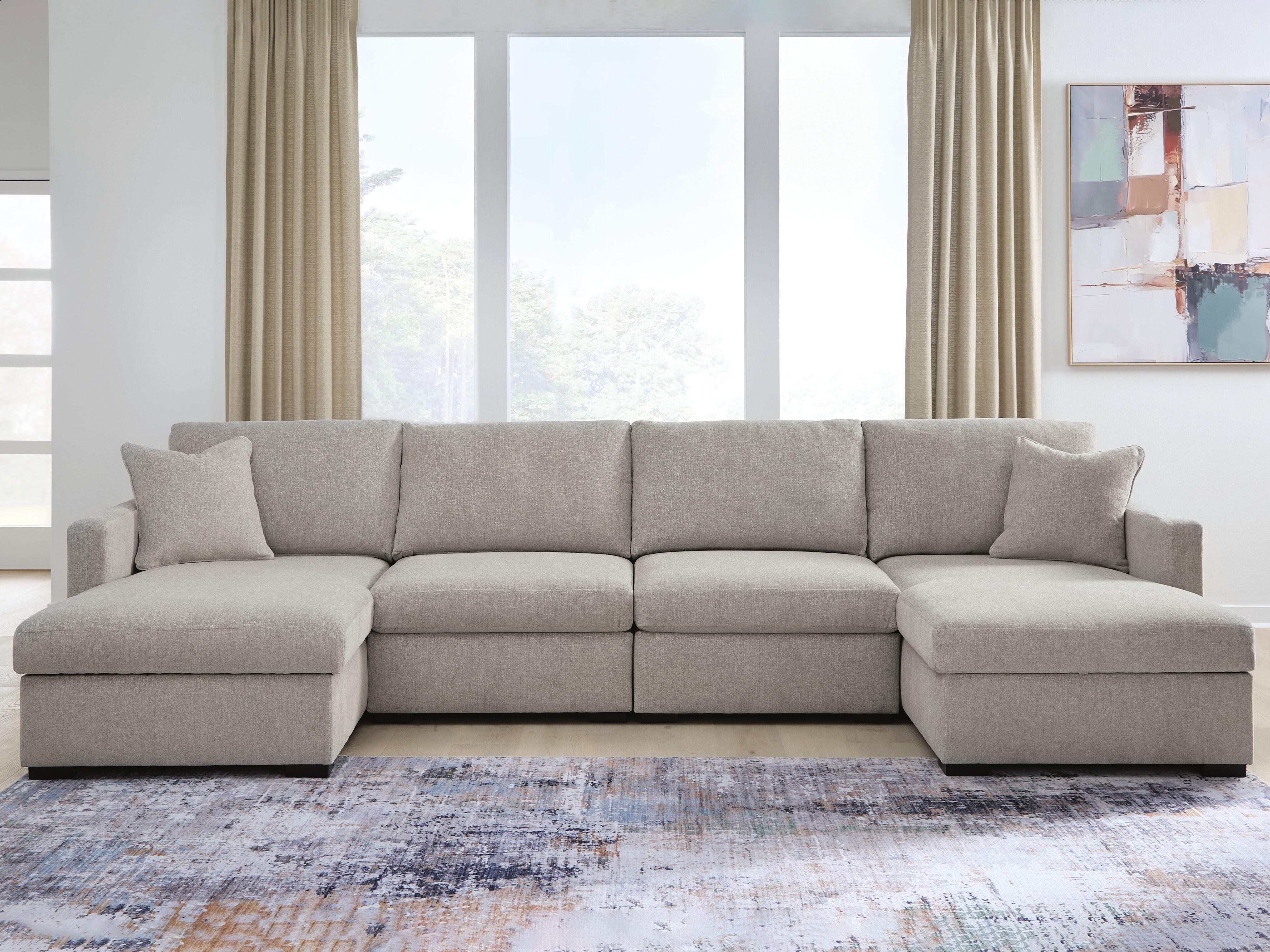 Best Deals Furniture - Ashley Furniture - ModMax Luxe 4-Piece Double Chaise Sectional - RAF 4-Piece Double Chaise Sectional - 68605S16