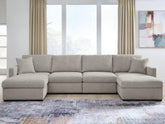 Best Deals Furniture - Ashley Furniture - ModMax Luxe 4-Piece Double Chaise Sectional - RAF 4-Piece Double Chaise Sectional - 68605S16