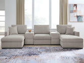 Best Deals Furniture - Ashley Furniture - ModMax Luxe 5-Piece Double Chaise Sectional with Storage Consoles - RAF 5-Piece Double Chaise Sectional with Storage Consoles - 68605S38