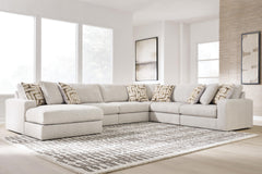 Best Deals Furniture - Ashley Furniture - Kestrie 6-Piece Sectional with Chaise - RAF 6-Piece Sectional with Chaise / Feathered - PC68706S14