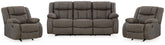 Best Deals Furniture - Ashley Furniture - First Base Reclining Sofa and 2 Recliners - Reclining Sofa and 2 Recliners - 68804U6