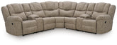 Best Deals Furniture - Ashley Furniture - Pearce-Pike 3-Piece Reclining Sectional with Double Console - 3-Piece Reclining Sectional with Double Console - PC69205S3
