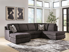 Best Deals Furniture - Ashley Furniture - Lentiz 2-Piece Sectional with Chaise - LAF 2-Piece Sectional with Chaise / Onyx - PC73404S2