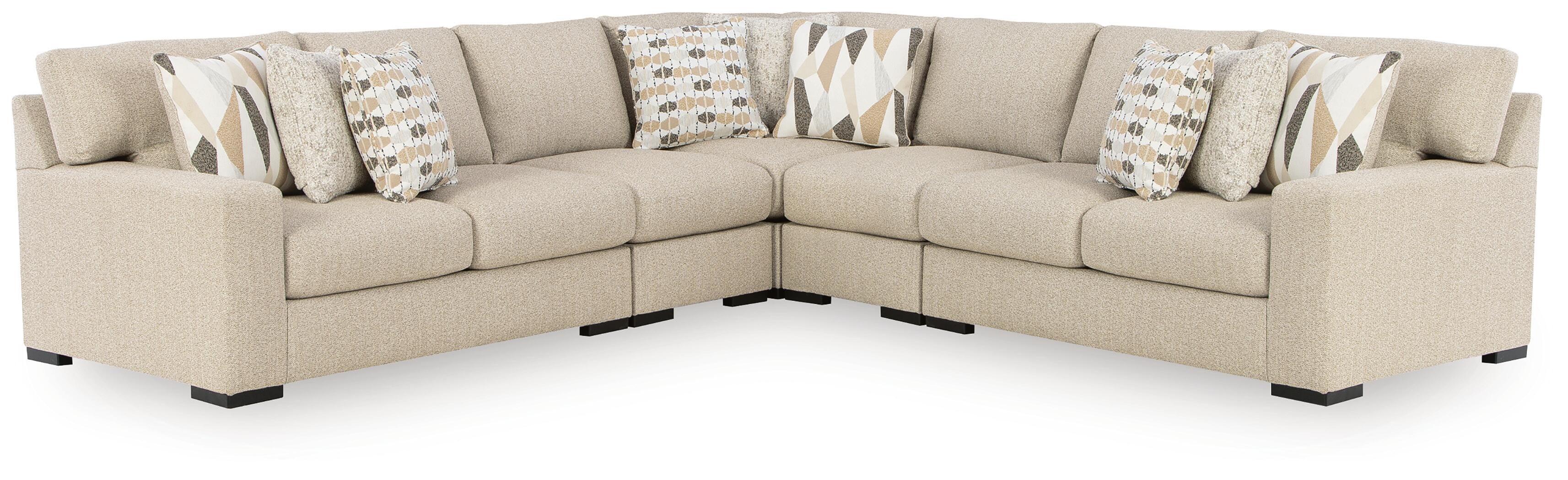 Best Deals Furniture - Ashley Furniture - Laurelgrove 5-Piece Sectional - RAF 5-Piece Sectional - 75105S10