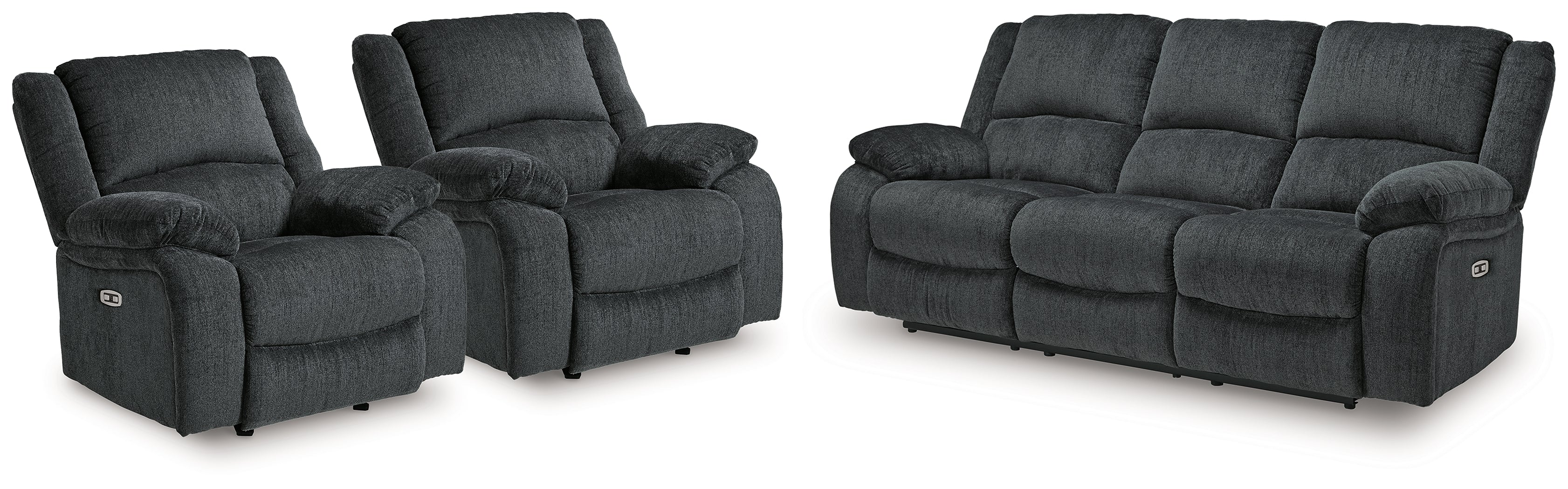Best Deals Furniture - Ashley Furniture - Draycoll Power Reclining Sofa and 2 Power Recliners - Power Reclining Sofa and 2 Power Recliners - 76504U12