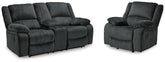 Best Deals Furniture - Ashley Furniture - Draycoll Reclining Loveseat with Console and Recliner - Reclining Loveseat with Console and Recliner - 76504U7