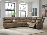 Best Deals Furniture - Ashley Furniture - Max-Momentum 6-Piece Power Reclining Sectional with Audio Console - 6-Piece Power Reclining Sectional with Audio Console - PC82305S9