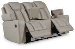 Elevate Edges Glider Reclining Loveseat with Console