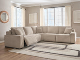 Best Deals Furniture - Ashley Furniture - Carceri 5-Piece Power Sectional Reclining Sofa - 5-Piece Power Sectional Reclining Sofa - 87003S4