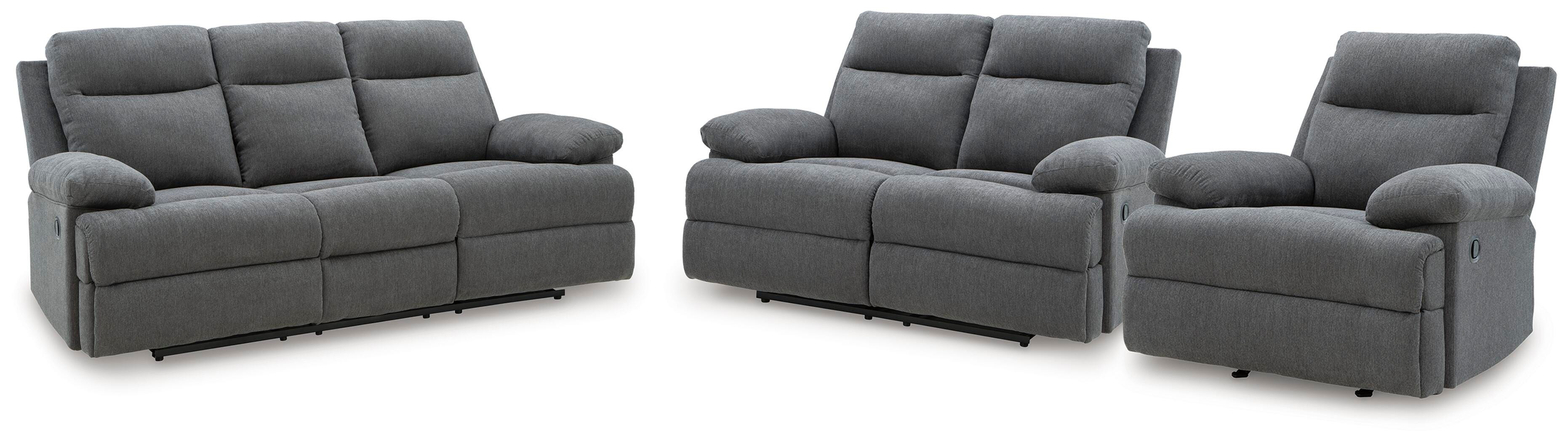 Best Deals Furniture - Ashley Furniture - Side-Swipe Reclining Sofa, Loveseat and Recliner - Reclining Sofa, Loveseat and Recliner - PC91406U2
