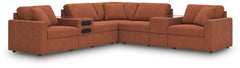 Best Deals Furniture - Ashley Furniture - Modmax 7-Piece Balanced Sectional with Audio and Storage Consoles - RAF 7-Piece Balanced Sectional with Audio and Storage Consoles / Spice - 92102S69