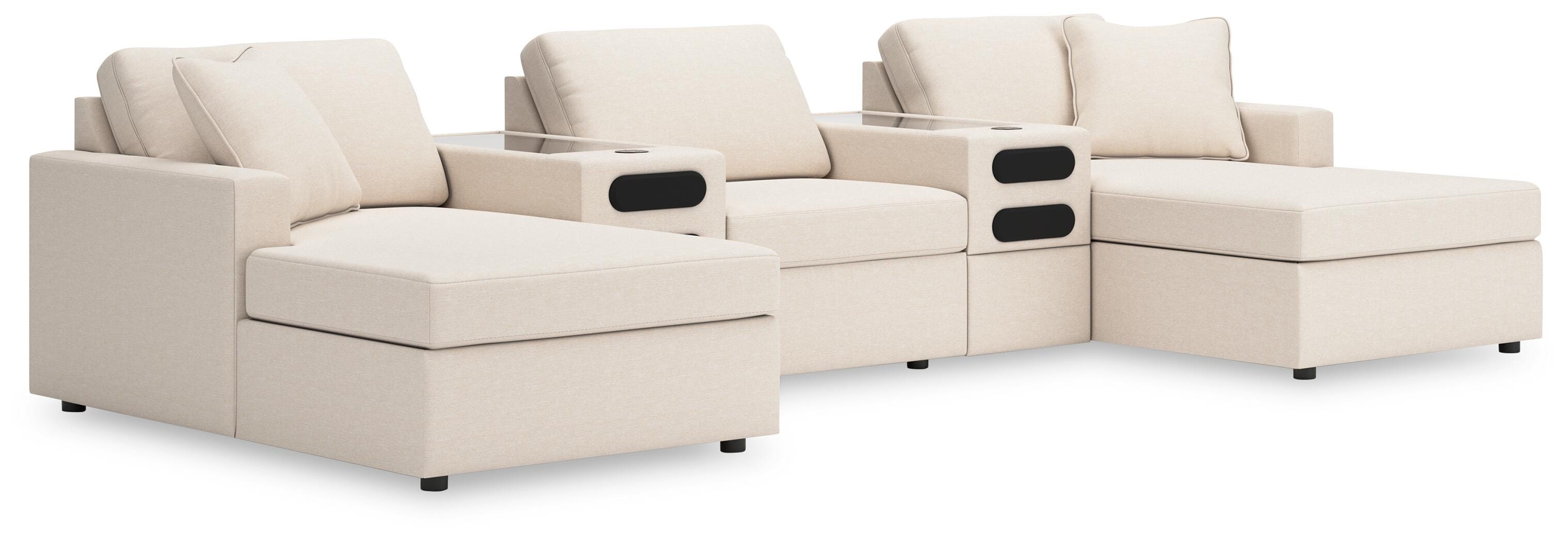 Best Deals Furniture - Ashley Furniture - Modmax 5-Piece Double Storage Chaise Sectional with Audio Consoles - RAF 5-Piece Double Storage Chaise Sectional with Audio Consoles - 92103S99