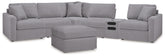 Best Deals Furniture - Ashley Furniture - Modmax 6-Piece Sectional and Oversized Accent Ottoman - 6-Piece Sectional and Oversized Accent Ottoman - 92104U25