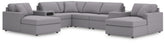 Best Deals Furniture - Ashley Furniture - Modmax 8-Piece Sectional with Chaise - RAF 8-Piece Sectional with Chaise - 92104S31
