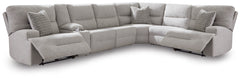 Best Deals Furniture - Ashley Furniture - Acklen Place 7-Piece Power Sectional Reclining Sofa with Storage Console - 7-Piece Power Sectional Reclining Sofa with Storage Console - 93605S20