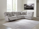 Best Deals Furniture - Ashley Furniture - Acklen Place 5-Piece Power Reclining Sectional with Storage Console - 5-Piece Power Reclining Sectional with Storage Console - 93605S19