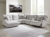 Best Deals Furniture - Ashley Furniture - Acklen Place 6-Piece Power Reclining Sectional with Chaise - 6-Piece Power Reclining Sectional with Chaise - 93605S2