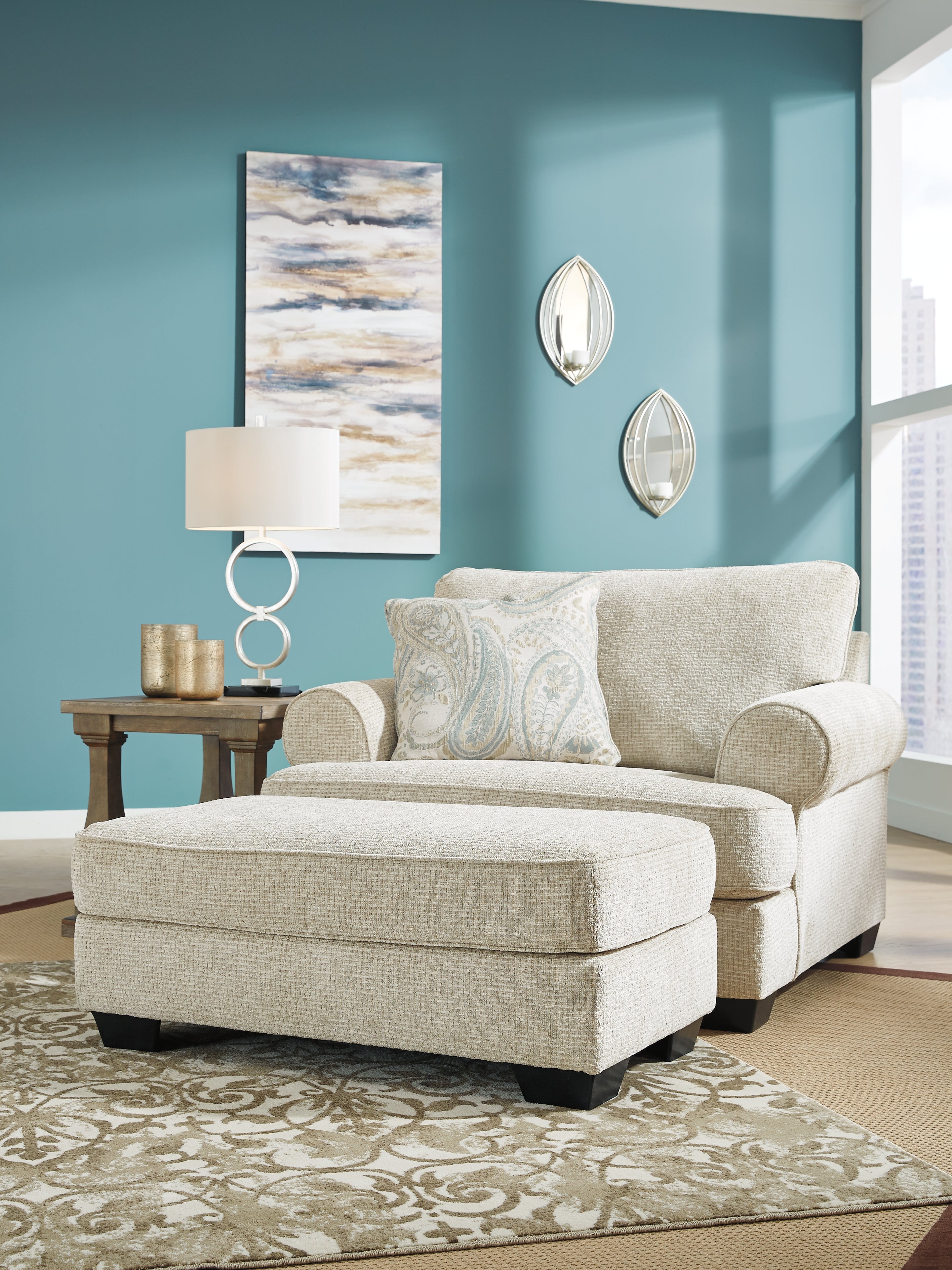 Best Deals Furniture - Ashley Furniture - Monaghan Oversized Chair and Ottoman - Oversized Chair and Ottoman - 96205U1