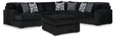 Best Deals Furniture - Ashley Furniture - Midnight-Madness 4-Piece Sectional and Ottoman - 4-Piece Sectional and Ottoman - 98103U6