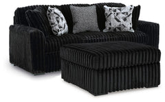 Best Deals Furniture - Ashley Furniture - Midnight-Madness Sofa and Oversized Ottoman - Sofa and Oversized Ottoman - 98103U16