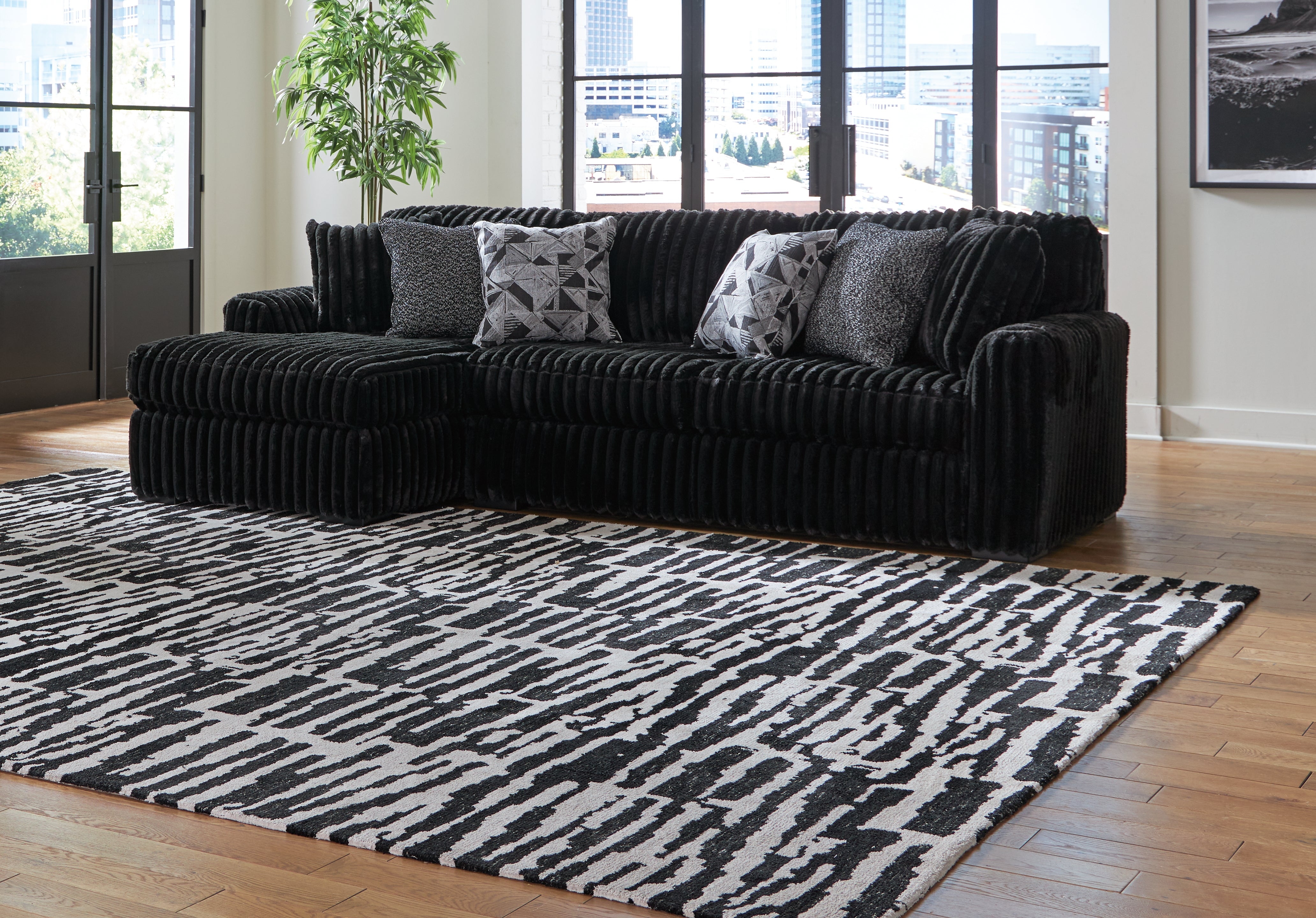 Best Deals Furniture - Ashley Furniture - Midnight-Madness 2-Piece Sectional Sofa with Chaise - RAF 2-Piece Sectional Sofa with Chaise - 98103S1
