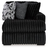 Best Deals Furniture - Ashley Furniture - Midnight-Madness 4-Piece Sectional and Oversized Accent Ottoman - 4-Piece Sectional and Oversized Accent Ottoman / Onyx - 98103U3