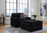 Best Deals Furniture - Ashley Furniture - Midnight-Madness Oversized Chair and Ottoman - Oversized Chair and Ottoman - 98103U15