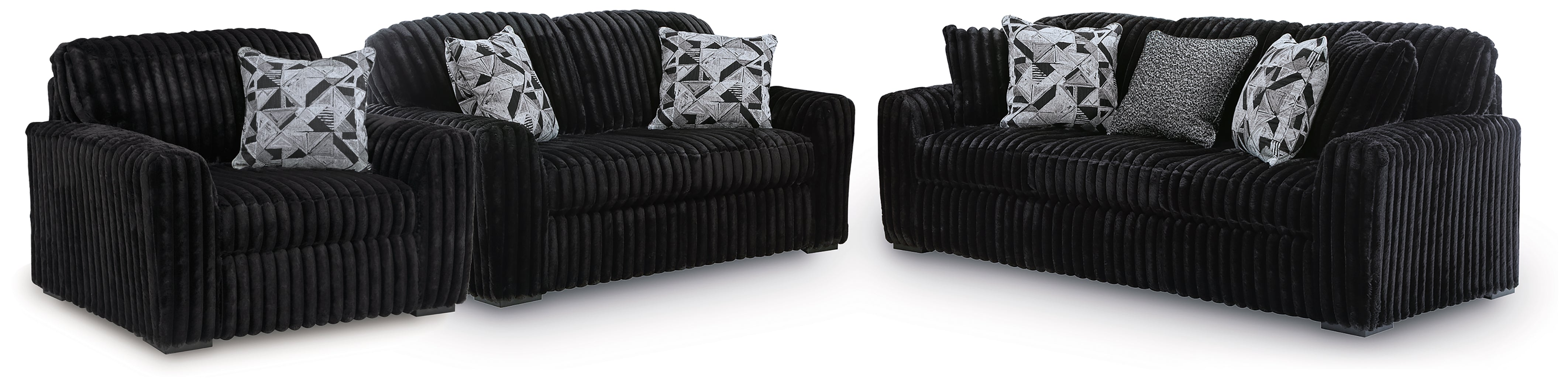 Best Deals Furniture - Ashley Furniture - Midnight-Madness Sofa, Loveseat and Oversized Chair - Sofa, Loveseat and Oversized Chair - 98103U14