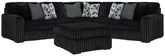 Best Deals Furniture - Ashley Furniture - Midnight-Madness 3-Piece Sectional and Oversized Ottoman - 3-Piece Sectional and Oversized Ottoman - 98103U7