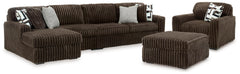 Best Deals Furniture - Ashley Furniture - Midnight-Madness 3-Piece Sectional, Oversized Chair and Ottoman - 3-Piece Sectional, Oversized Chair and Ottoman - 98104U10