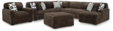Best Deals Furniture - Ashley Furniture - Midnight-Madness 4-Piece Sectional with Chaise, Oversized Chair and Ottoman - 4-Piece Sectional with Chaise, Oversized Chair and Ottoman - 98104U6
