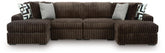 Best Deals Furniture - Ashley Furniture - Midnight-Madness 4-Piece Double Chaise Sectional - RAF 4-Piece Double Chaise Sectional - 98104S18
