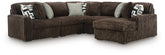 Best Deals Furniture - Ashley Furniture - Midnight-Madness 5-Piece Sectional with Chaise - RAF 5-Piece Sectional with Chaise - 98104S22